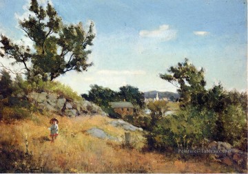 Une vue du paysage du village Willard Leroy Metcalf Peinture à l'huile